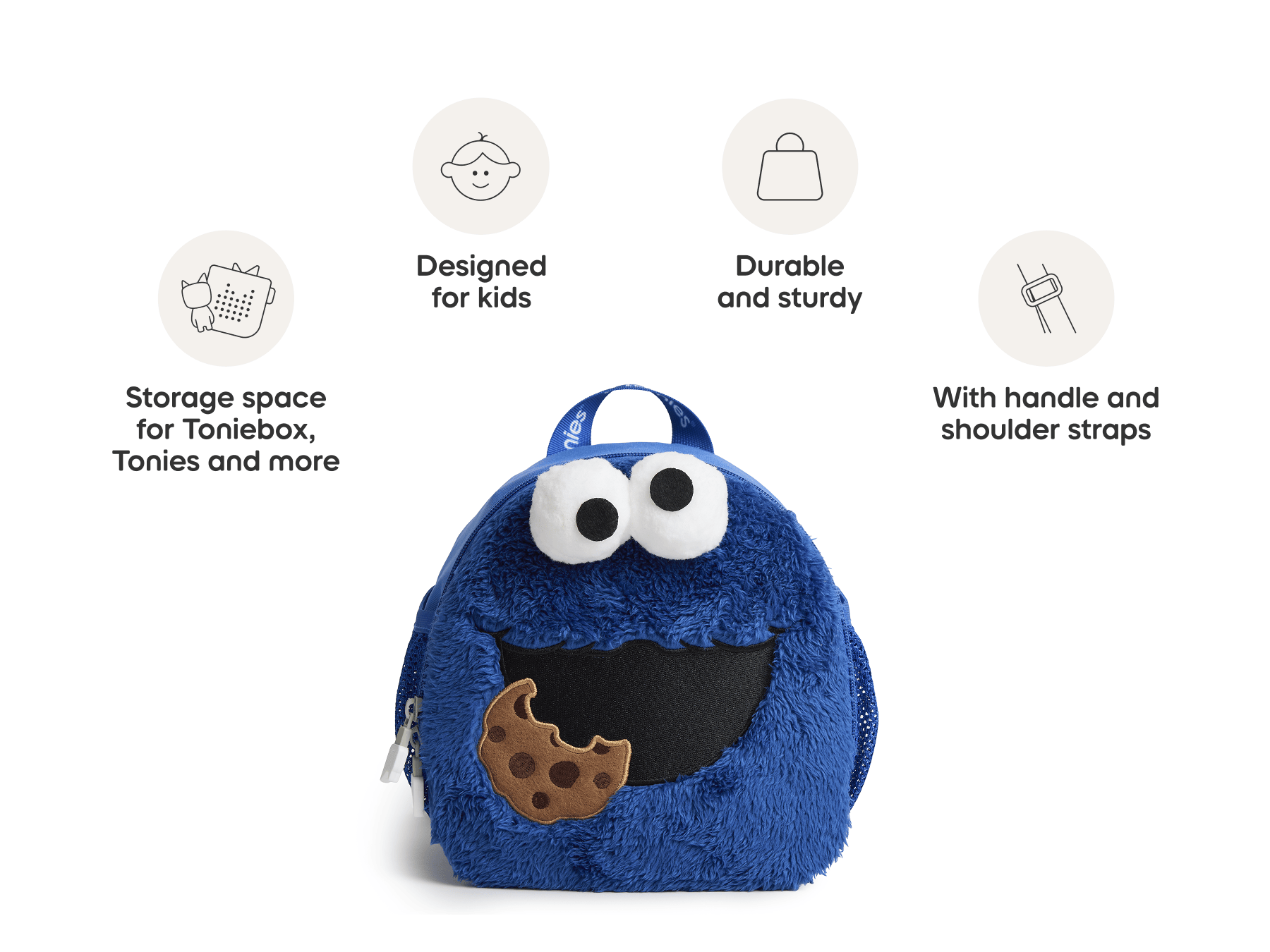 Toniebox Sesame Street Cookie Monster Backpack - Image 4