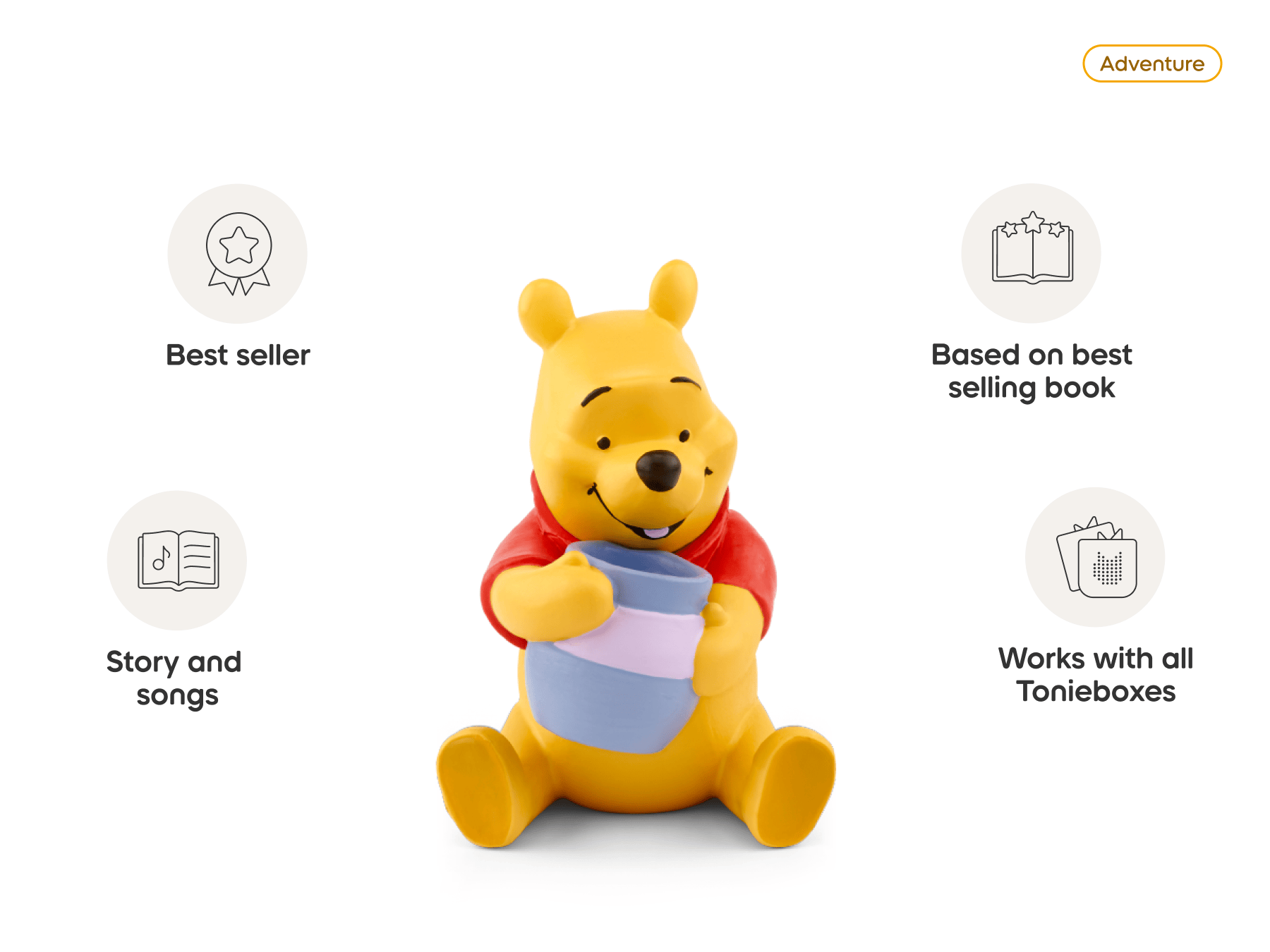 Disney Winnie the Pooh Toniebox 2 Play Set - Sunset Red - Image 9